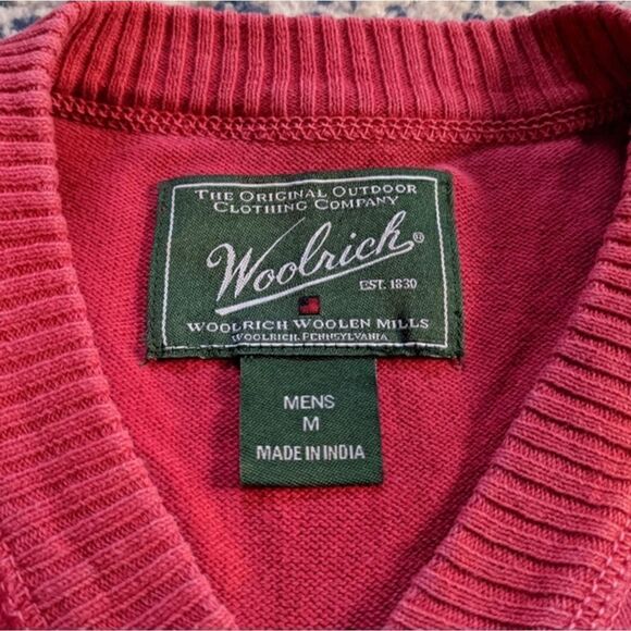 Men's Woolwich sweater medium coral colored comfortable spring - Picture 2 of 6